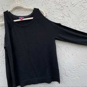 Sweater top with shoulder cut outs